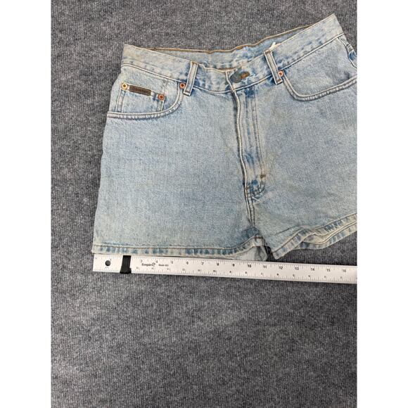 Vtg Calvin Klein High Waist Denim Shorts Y2K CK Jeans USA Made Enzyme Wash sz 9 - Picture 8 of 16